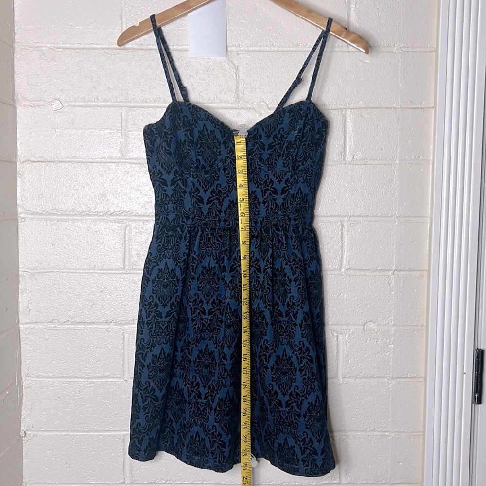 Blue & black mini dress